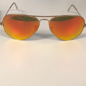 Red ray ban aviators